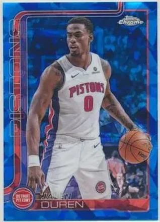 2025-26 Topps Chrome Sapphire Edition #57 - Jalen Duren - Detroit Pistons 2025-26 Topps Chrome Sapphire Edition #57 - Jalen Duren - Detroit Pistons
