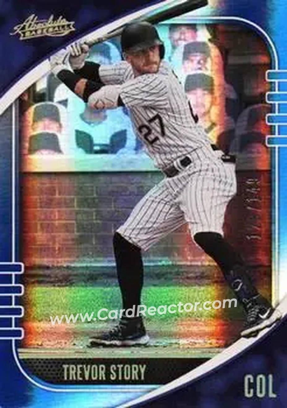 2021 Panini Absolute - Spectrum Blue #11 - Trevor Story - Colorado Rockies - Front