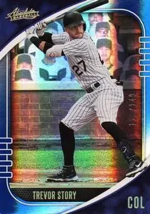 2021 Panini Absolute - Spectrum Blue #11 - Trevor Story - Colorado Rockies