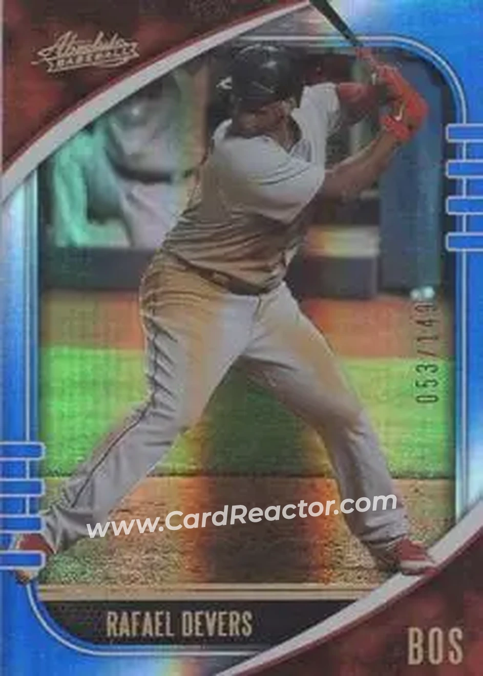 2021 Panini Absolute - Spectrum Blue #13 - Rafael Devers - Boston Red Sox - Front