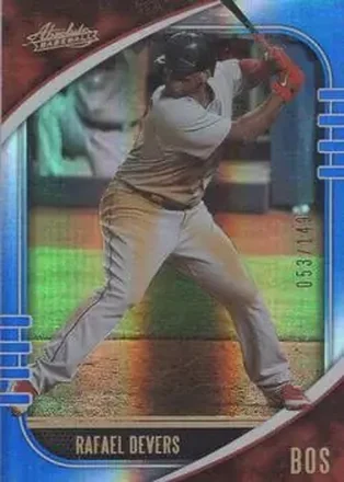 2021 Panini Absolute - Spectrum Blue #13 - Rafael Devers - Boston Red Sox