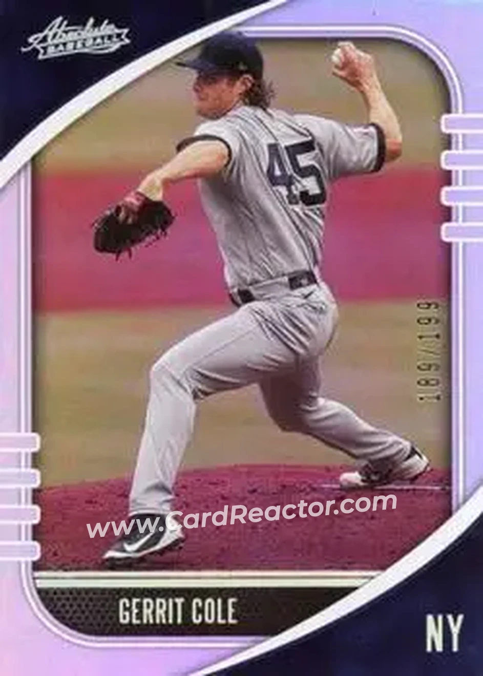 2021 Panini Absolute - Holo Silver #28 - Gerrit Cole - New York Yankees - Front