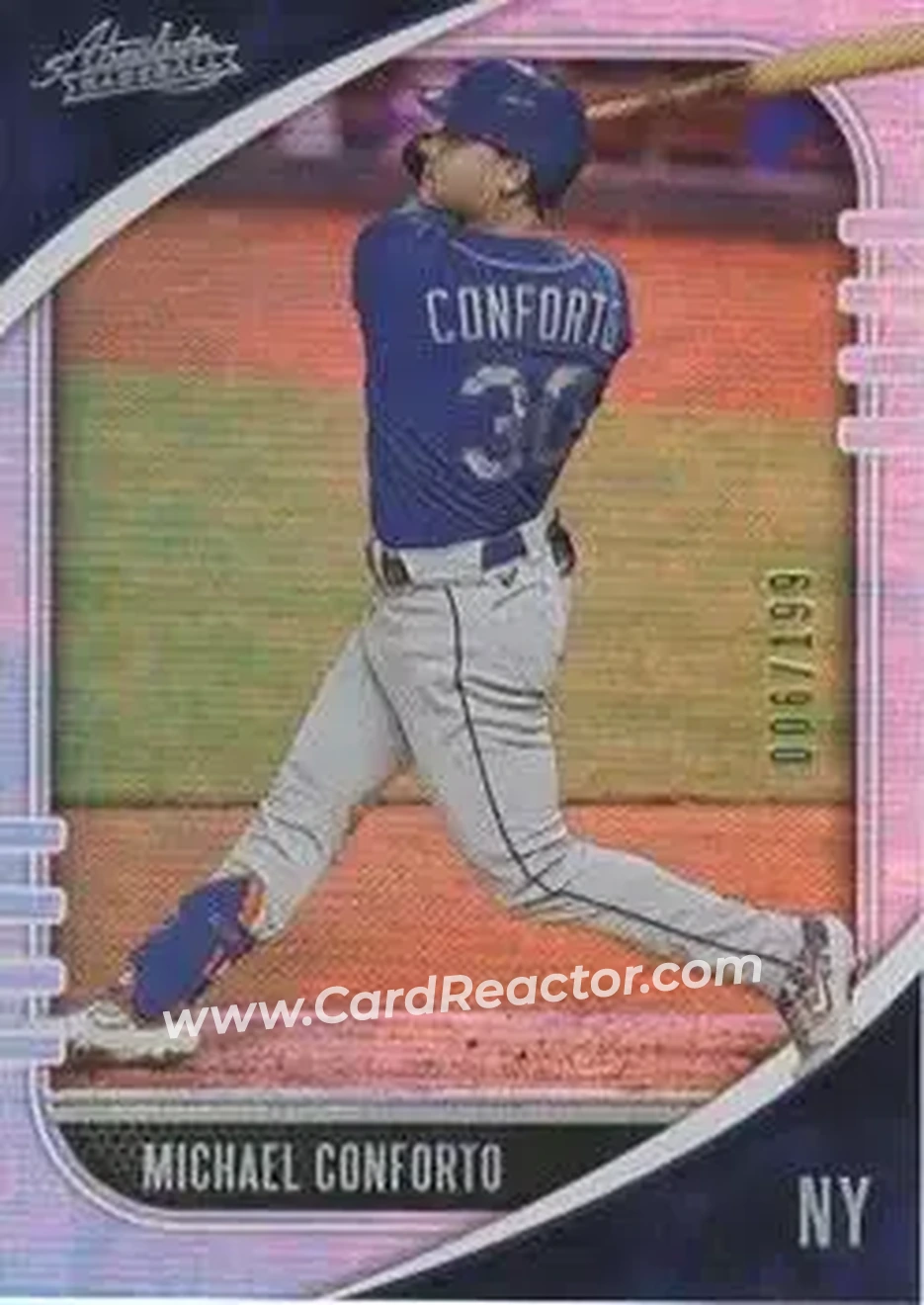 2021 Panini Absolute - Holo Silver #65 - Michael Conforto - New York Mets - Front 2021 Panini Absolute - Holo Silver #65 - Michael Conforto - New York Mets - Front