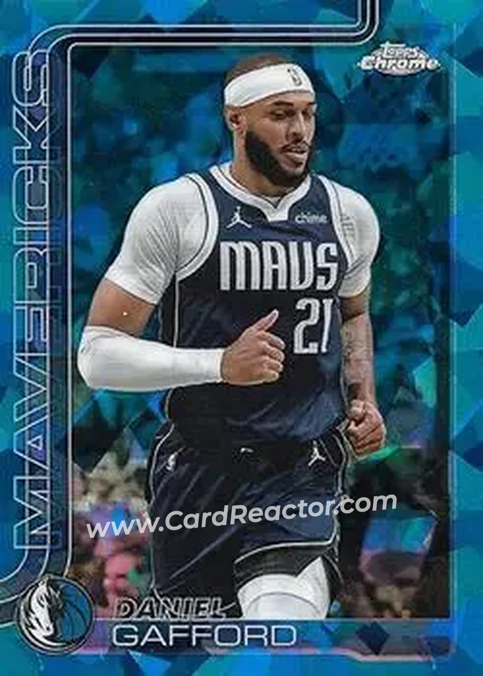 2025-26 Topps Chrome Sapphire Edition #78 - Daniel Gafford - Dallas Mavericks - Front