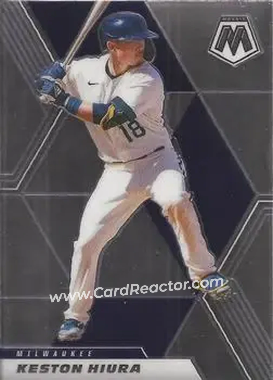 2021 Panini Mosaic #43 - Keston Hiura - Milwaukee Brewers - Front 2021 Panini Mosaic #43 - Keston Hiura - Milwaukee Brewers - Front