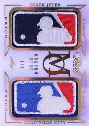 2021-22 Leaf Pearl #MO-15 Magnum Opus Dual Gold Spectrum Derek Jeter - Alex Rodriguez MEM, SN1