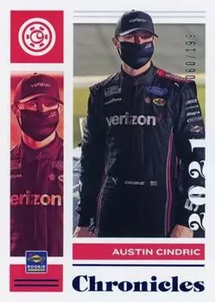 2021 Panini Chronicles - Blue #7 - Austin Cindric - Team Penske