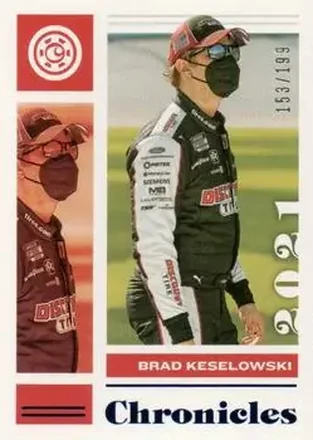 2021 Panini Chronicles - Blue #8 - Brad Keselowski - Team Penske