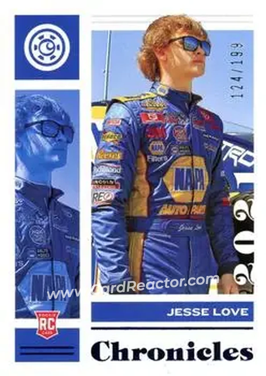 2021 Panini Chronicles - Blue #11 - Jesse Love - Bill McAnally Racing - Front