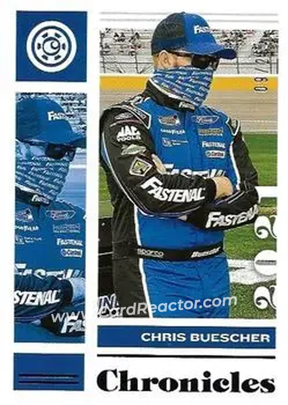 2021 Panini Chronicles - Purple #1 - Chris Buescher - Roush Fenway Racing - Front