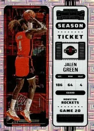 2022-23 Panini Contenders #70 - Jalen Green - Houston Rockets