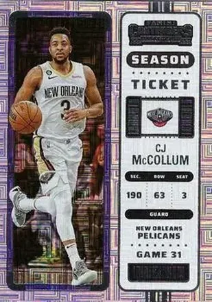 2022-23 Panini Contenders #94 - CJ McCollum - New Orleans Pelicans