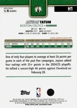 Back of Jayson Tatum