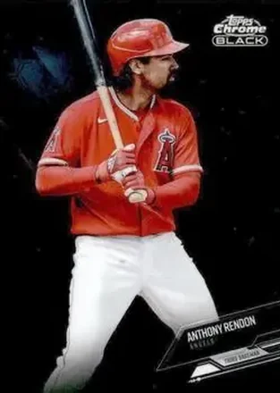 2021 Topps Chrome Black #54 - Anthony Rendon - Los Angeles Angels
