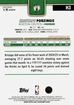 Back of Kristaps Porziņģis