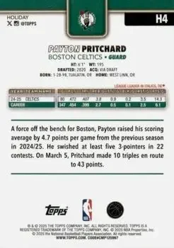 Back of Payton Pritchard