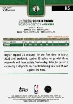 Back of Baylor Scheierman
