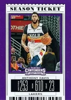 2019 Panini Contenders Draft Picks #2 Anthony Davis