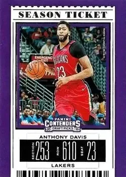 2019 Panini Contenders Draft Picks #2b Anthony Davis