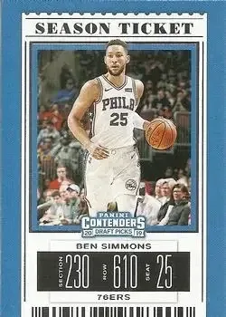 2019 Panini Contenders Draft Picks #3b Ben Simmons