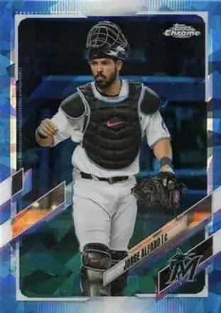 2021 Topps Chrome Sapphire Edition #87 - Jorge Alfaro - Miami Marlins