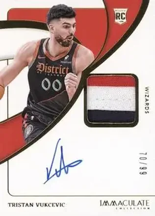2023-24 Panini Immaculate Collection #132 - Tristan Vukcevic - Washington Wizards