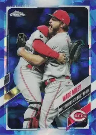 2021 Topps Chrome Update Sapphire Edition #US36 - Wade Miley - Cincinnati Reds