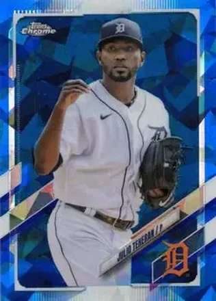 2021 Topps Chrome Update Sapphire Edition #US38 - Julio Teheran - Detroit Tigers