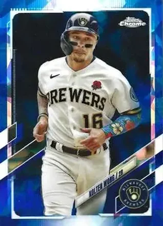 2021 Topps Chrome Update Sapphire Edition #US110 - Kolten Wong - Milwaukee Brewers