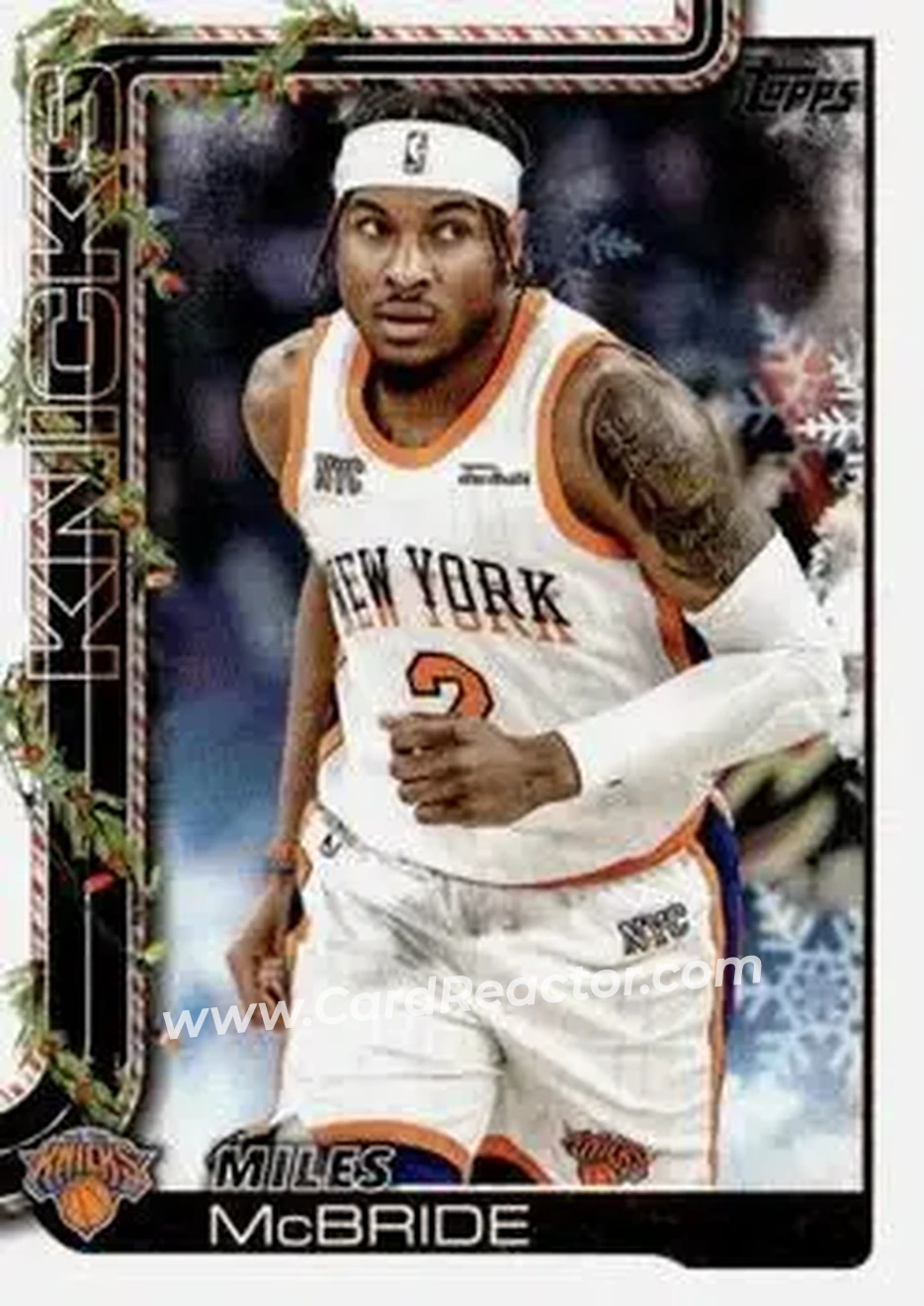 2025-26 Topps Holiday #H15 - Miles McBride - New York Knicks - Front