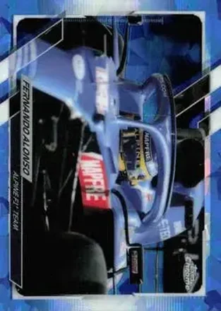 2021 Topps Chrome Sapphire Edition Formula 1 #9b - Fernando Alonso - Alpine F1 Team