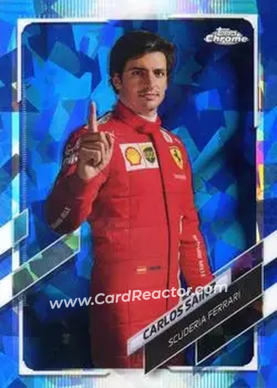 2021 Topps Chrome Sapphire Edition Formula 1 #12 - Carlos Sainz - Scuderia Ferrari - Front