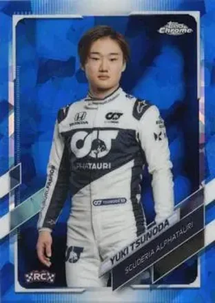 2021 Topps Chrome Sapphire Edition Formula 1 #14 - Yuki Tsunoda - Scuderia AlphaTauri