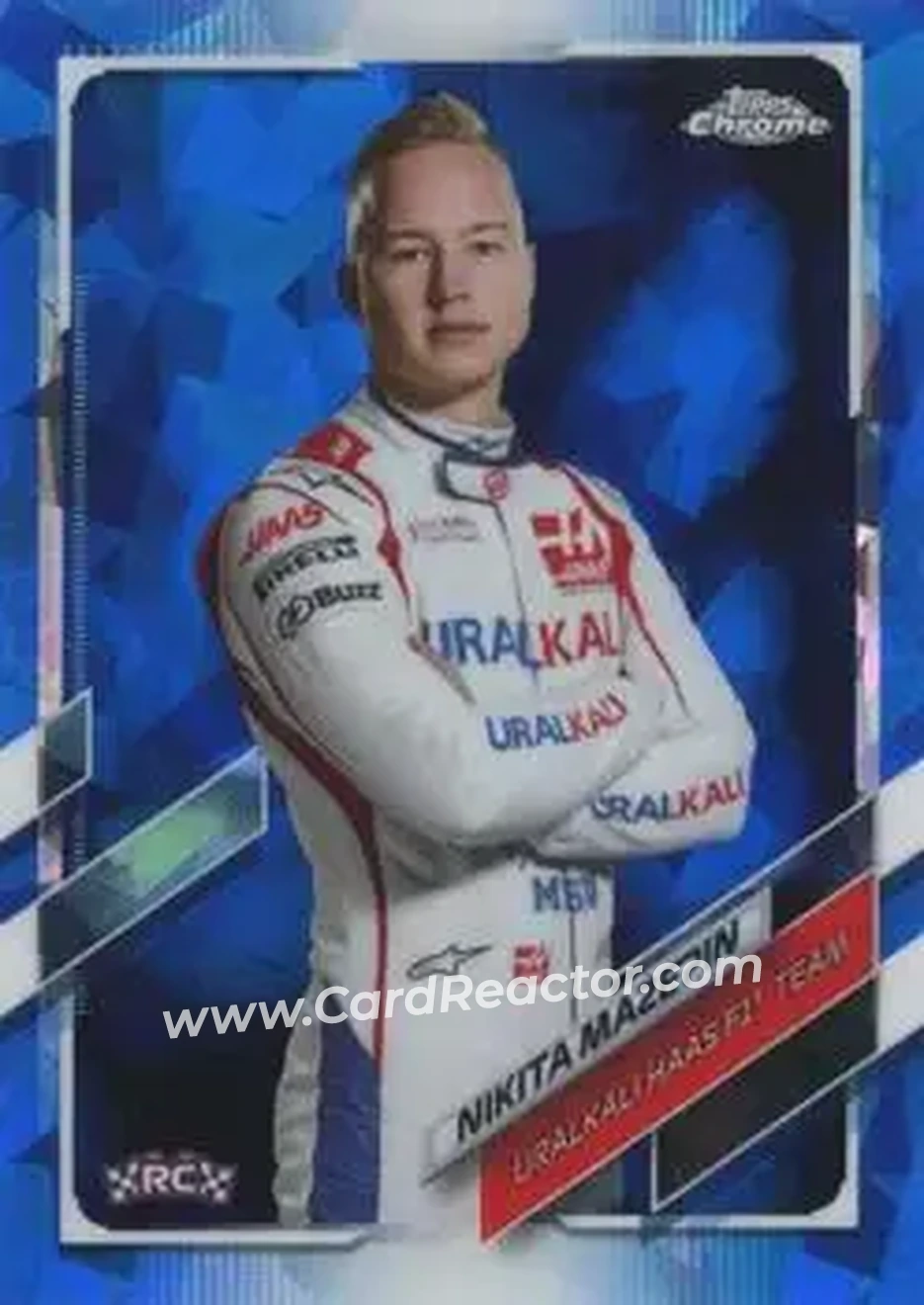 2021 Topps Chrome Sapphire Edition Formula 1 #18 - Nikita Mazepin - Uralkali Haas F1 - Front