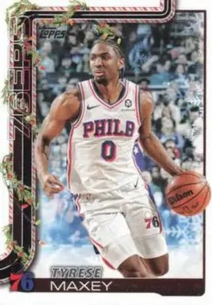 2025-26 Topps Holiday #H17 - Tyrese Maxey - Philadelphia 76ers