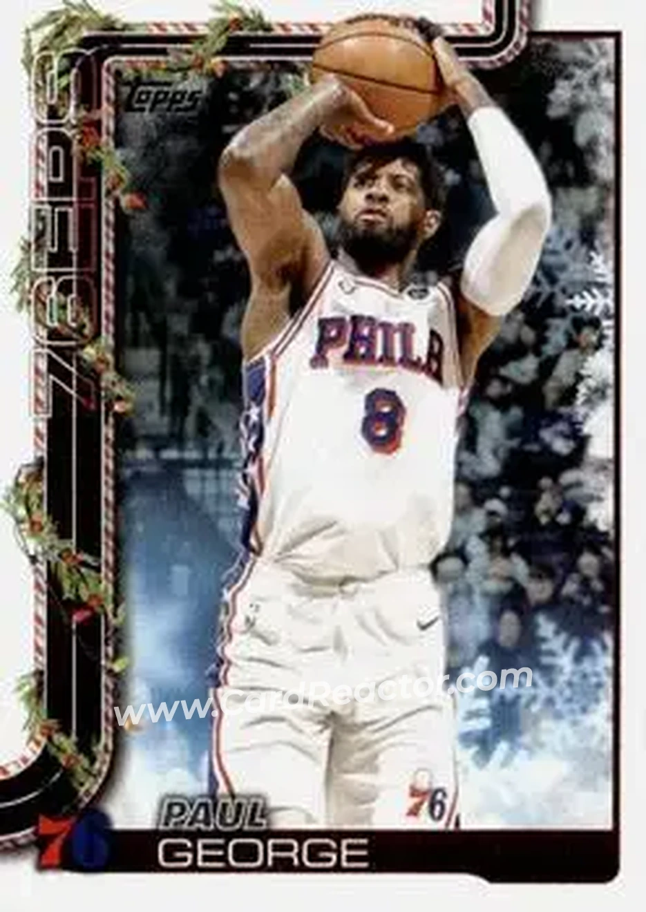 2025-26 Topps Holiday #H19 - Paul George - Philadelphia 76ers - Front