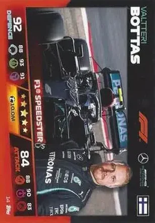 2021 Topps Turbo Attax Formula 1 #14 - Valtteri Bottas - Mercedes-AMG Petronas Formula One Team
