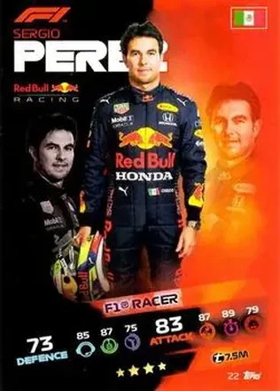 2021 Topps Turbo Attax Formula 1 #22 - Sergio Perez - Red Bull Racing