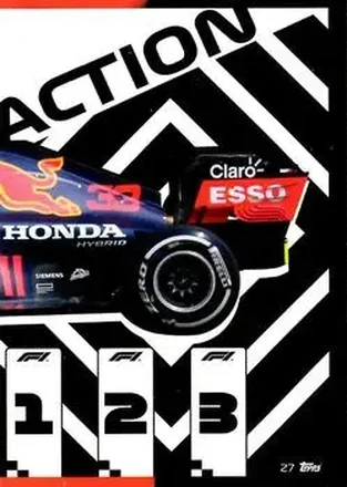 2021 Topps Turbo Attax Formula 1 #27 - Red Bull Racing Car Puzzle Rear - Red Bull Racing