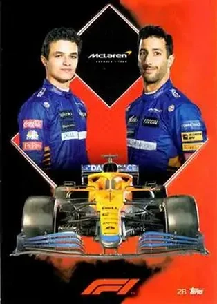 2021 Topps Turbo Attax Formula 1 #28 - McLaren F1 - McLaren F1