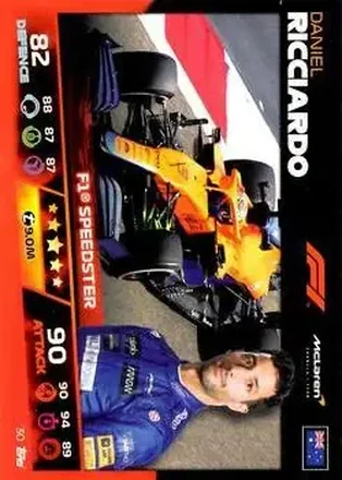 2021 Topps Turbo Attax Formula 1 #30 - Daniel Ricciardo - McLaren F1