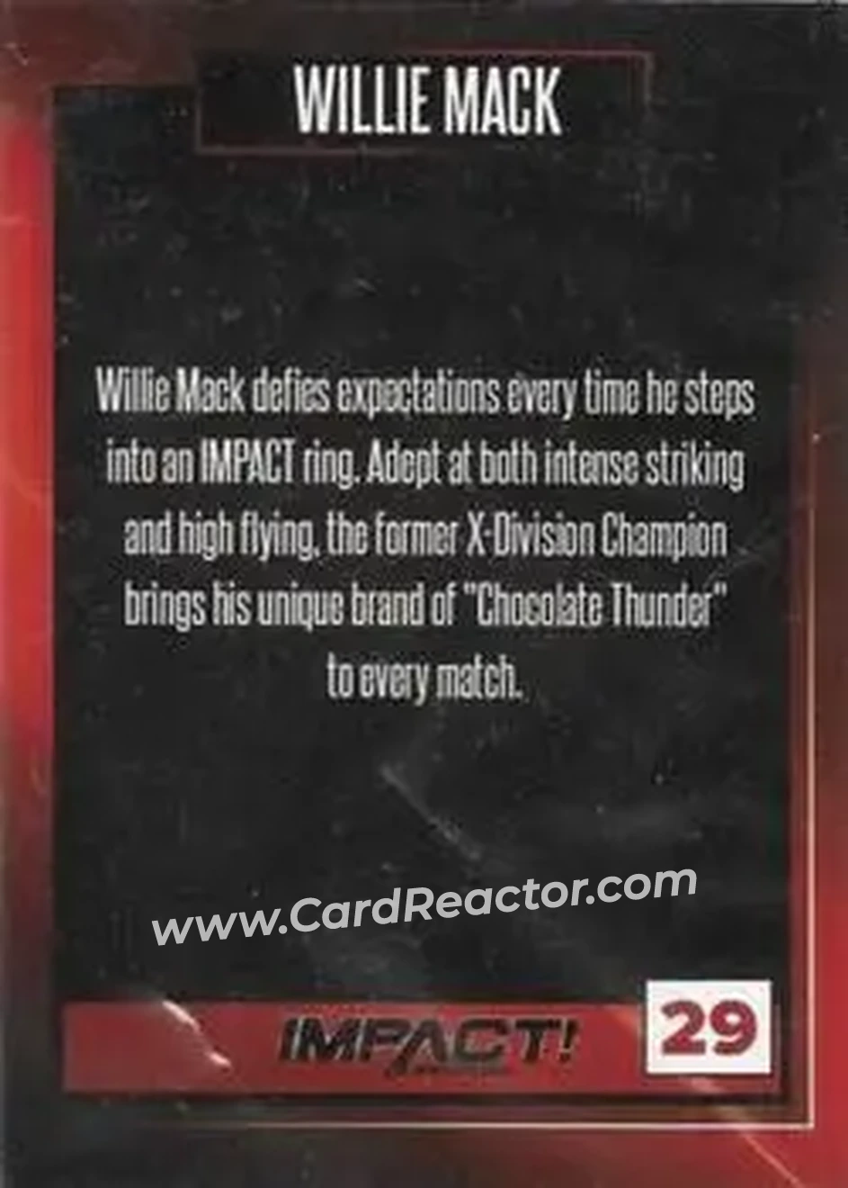 2021 Impact! Wrestling #29 - Willie Mack - Back