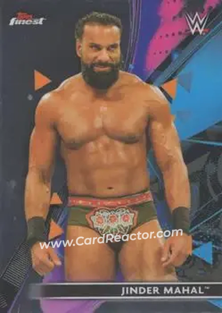 2021 Topps Finest WWE #16 - Jinder Mahal - Front