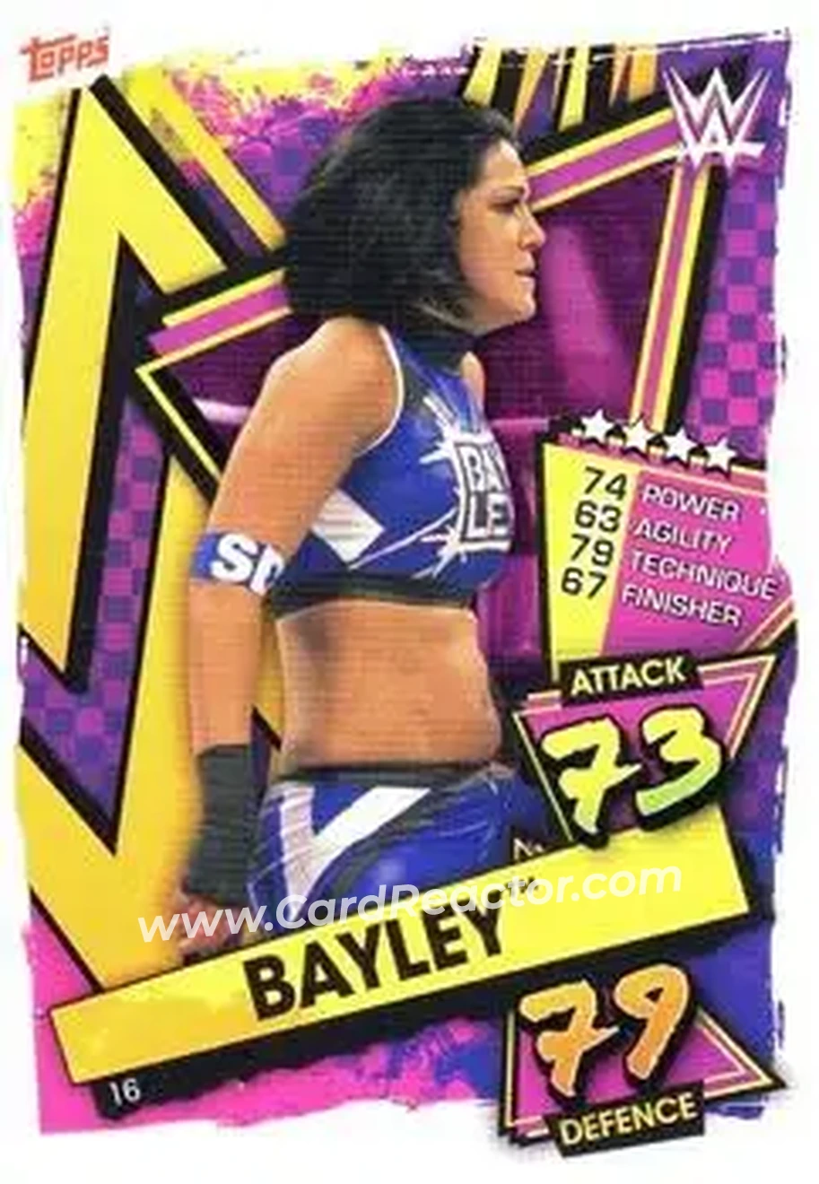 2021 Topps Slam Attax WWE #16 - Bayley - Front