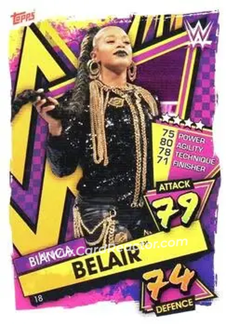 2021 Topps Slam Attax WWE #18 - Bianca Belair - Front