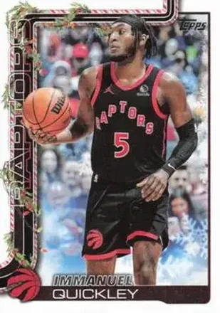 2025-26 Topps Holiday #H26 - Immanuel Quickley - Toronto Raptors