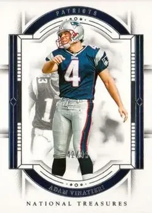 2023 Panini National Treasures #68 - Adam Vinatieri - New England Patriots