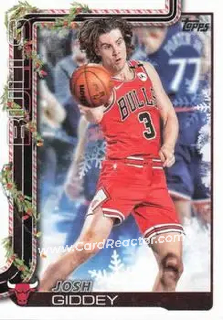 2025-26 Topps Holiday #H28 - Josh Giddey - Chicago Bulls - Front 2025-26 Topps Holiday #H28 - Josh Giddey - Chicago Bulls - Front
