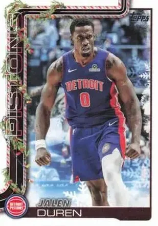 2025-26 Topps Holiday #H33 - Jalen Duren - Detroit Pistons 2025-26 Topps Holiday #H33 - Jalen Duren - Detroit Pistons