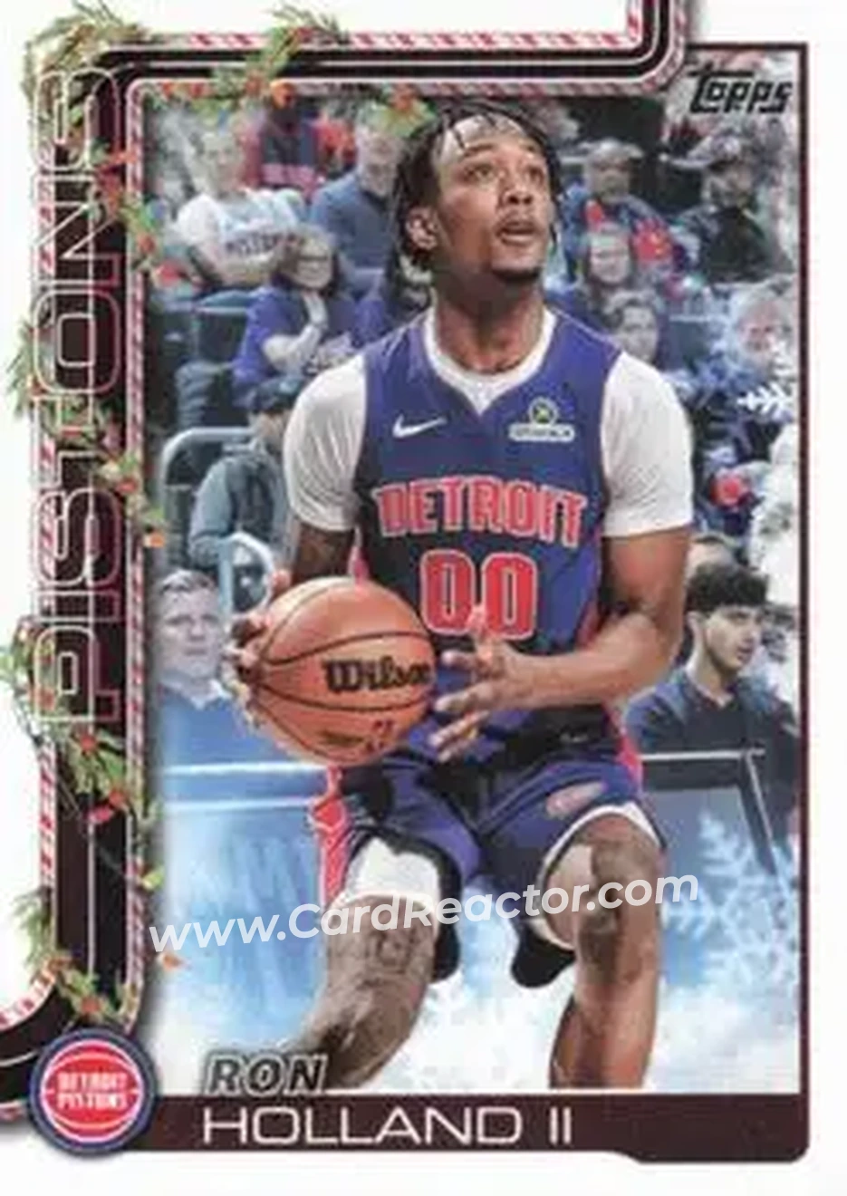 2025-26 Topps Holiday #H34 - Ron Holland II - Detroit Pistons - Front